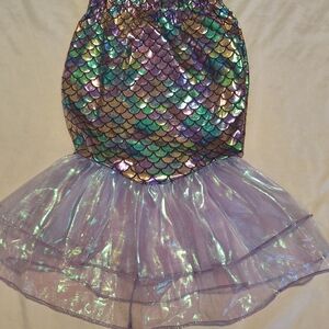Mermaid Scale Skirt with Iridescent Flare